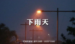 下雨视频素材,捕捉自然旋律的瞬间